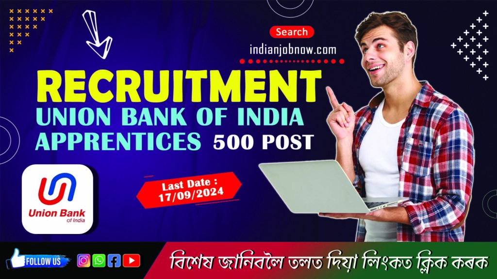 Union Bank of India Apprentices Recruitment 2024 - 500 Post Apply Online